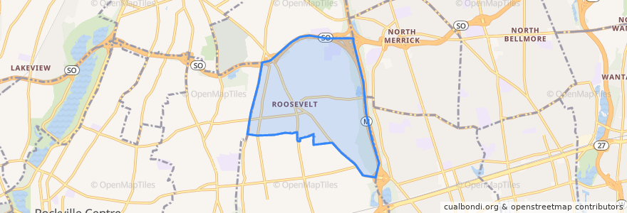 Mapa de ubicacion de Roosevelt.