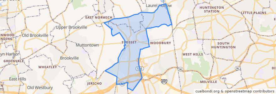 Mapa de ubicacion de Syosset.