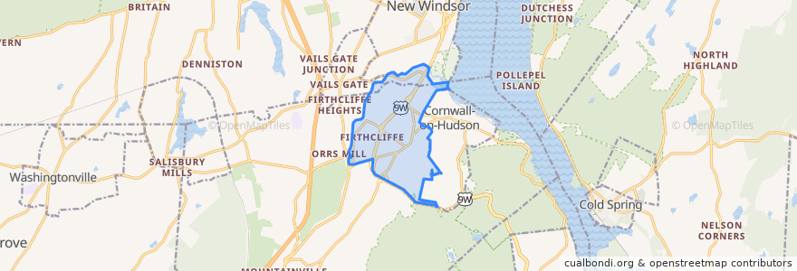 Mapa de ubicacion de Firthcliffe.