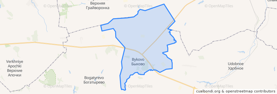 Mapa de ubicacion de Быковский сельсовет.