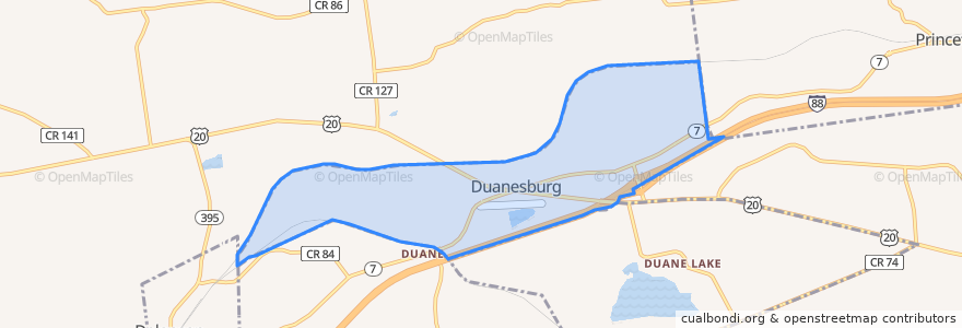 Mapa de ubicacion de Duanesburg.