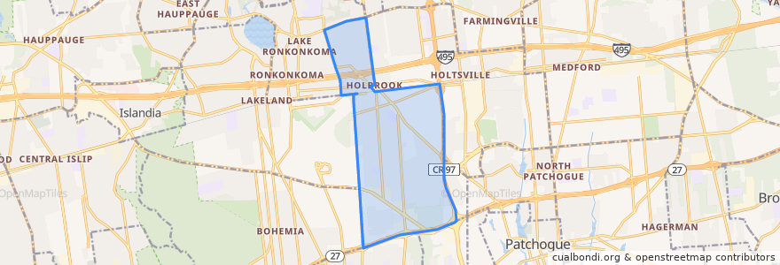 Mapa de ubicacion de Holbrook.