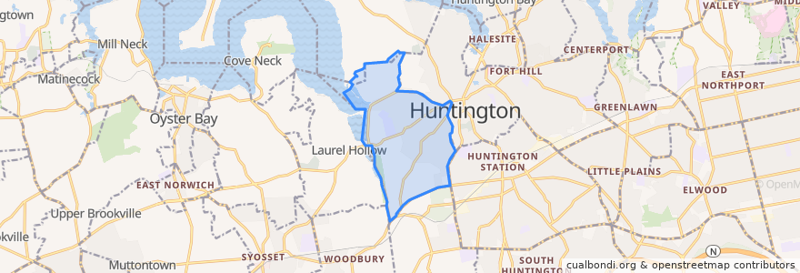 Mapa de ubicacion de Cold Spring Harbor.