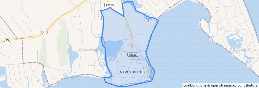 Mapa de ubicacion de New Suffolk.