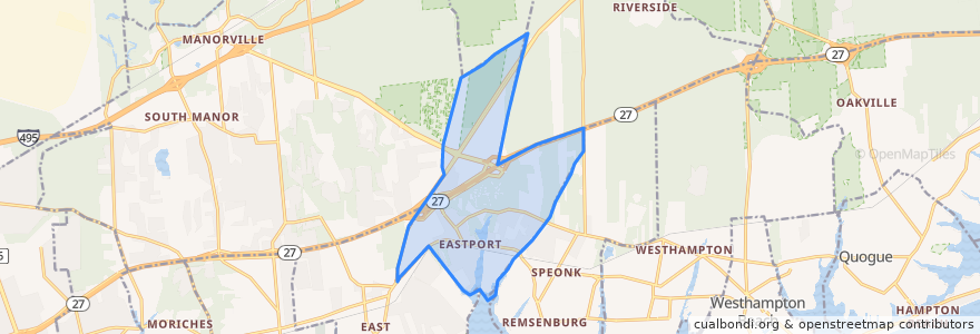 Mapa de ubicacion de Eastport.