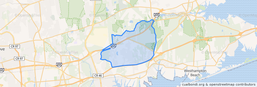 Mapa de ubicacion de Manorville.