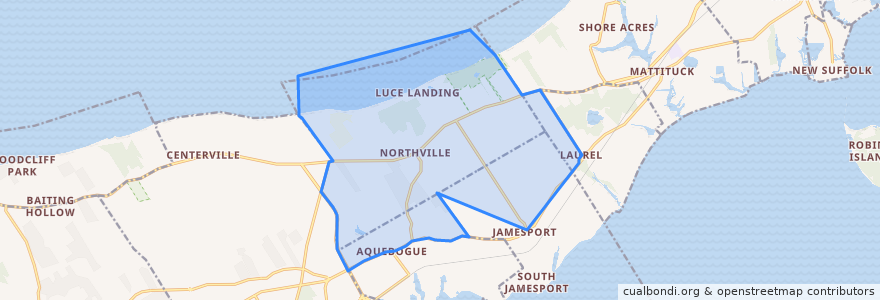 Mapa de ubicacion de Northville.
