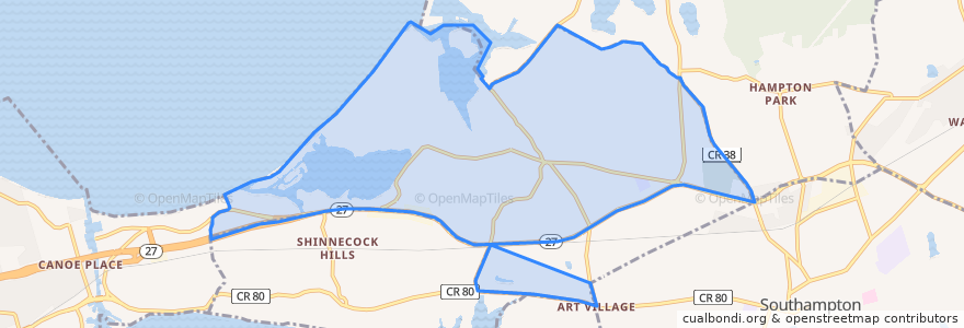 Mapa de ubicacion de Tuckahoe.