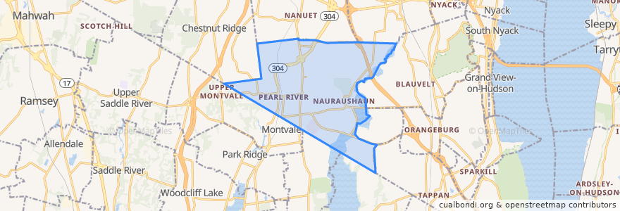 Mapa de ubicacion de Pearl River.