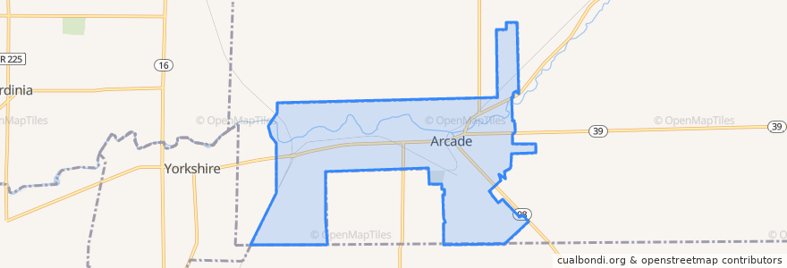 Mapa de ubicacion de Arcade.