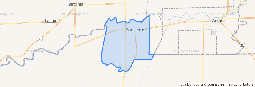 Mapa de ubicacion de Yorkshire.