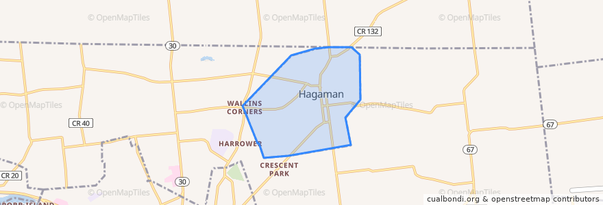 Mapa de ubicacion de Village of Hagaman.