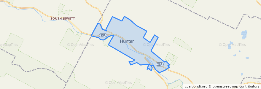 Mapa de ubicacion de Hunter.