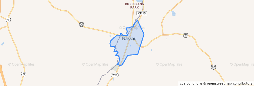 Mapa de ubicacion de Nassau.