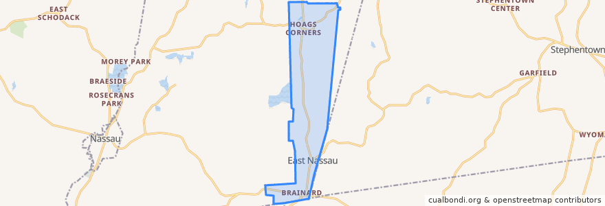 Mapa de ubicacion de East Nassau.