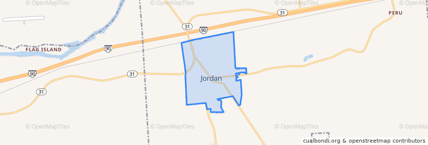 Mapa de ubicacion de Jordan.