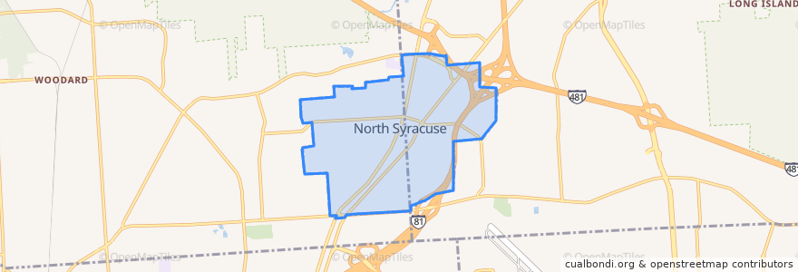 Mapa de ubicacion de North Syracuse.