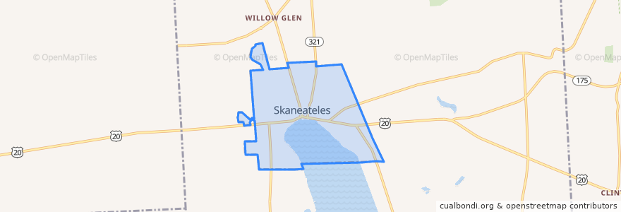 Mapa de ubicacion de Skaneateles.