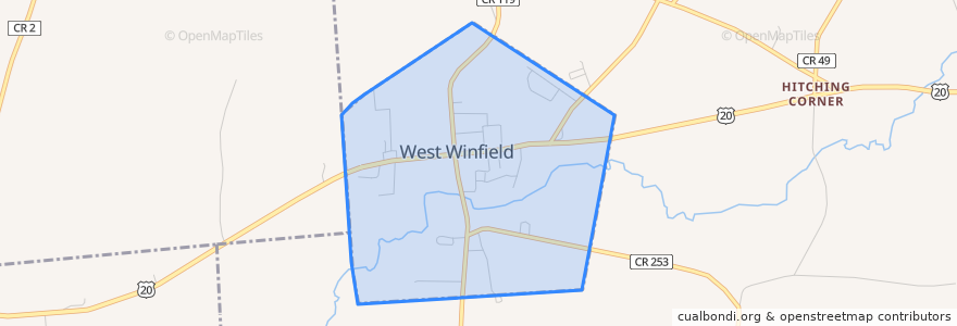 Mapa de ubicacion de West Winfield.