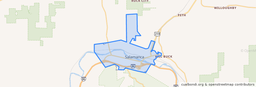 Mapa de ubicacion de Salamanca.