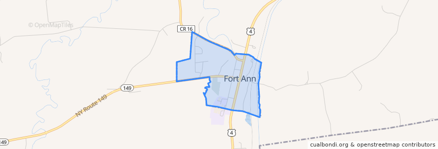 Mapa de ubicacion de Fort Ann.