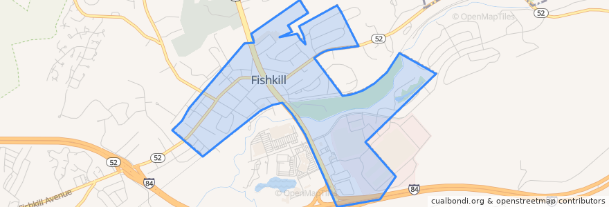 Mapa de ubicacion de Fishkill.