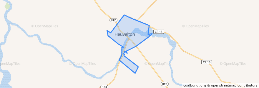 Mapa de ubicacion de Heuvelton.