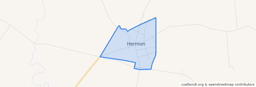 Mapa de ubicacion de Hermon.