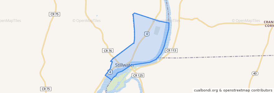 Mapa de ubicacion de Stillwater.