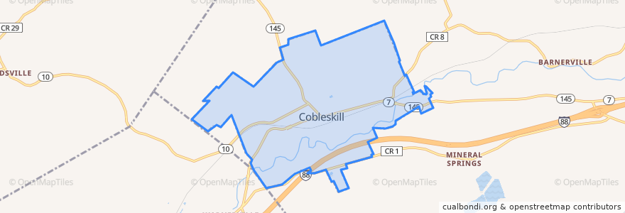 Mapa de ubicacion de Cobleskill.