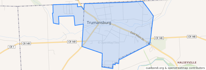 Mapa de ubicacion de Trumansburg.