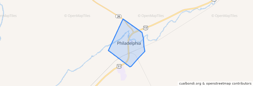 Mapa de ubicacion de Philadelphia.