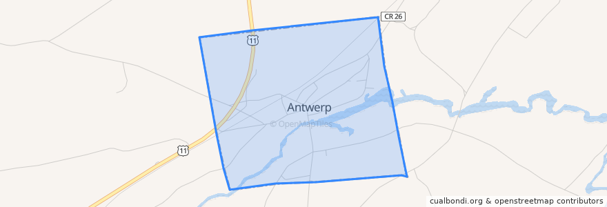 Mapa de ubicacion de Antwerp.