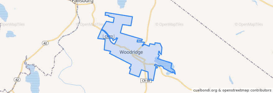 Mapa de ubicacion de Woodridge.