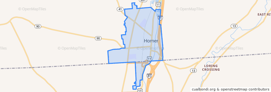 Mapa de ubicacion de Homer.