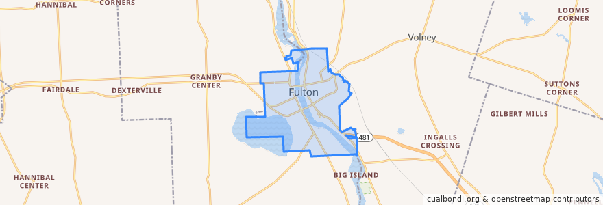 Mapa de ubicacion de Fulton.