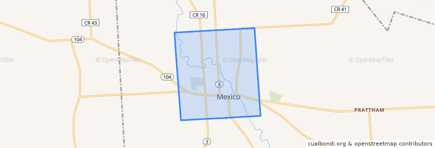 Mapa de ubicacion de Mexico.