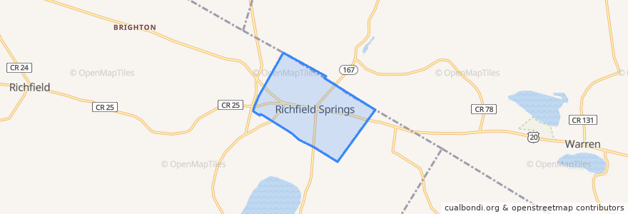Mapa de ubicacion de Richfield Springs.