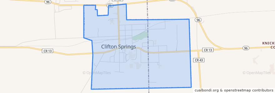Mapa de ubicacion de Clifton Springs.
