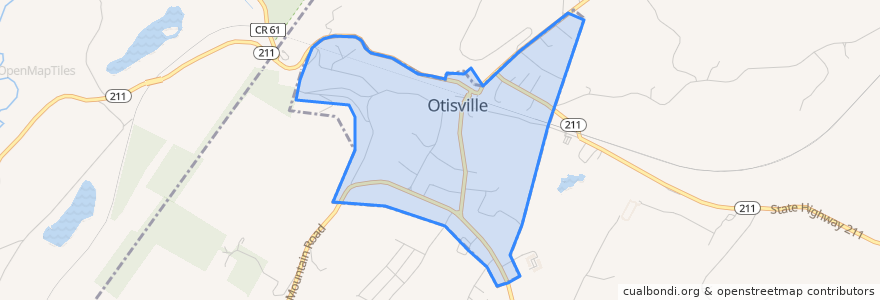 Mapa de ubicacion de Otisville.