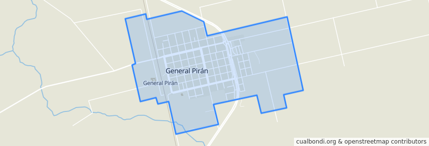 Mapa de ubicacion de General Pirán.