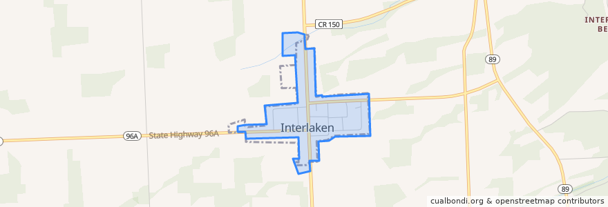 Mapa de ubicacion de Interlaken.