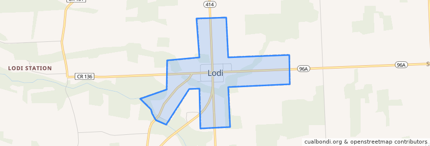 Mapa de ubicacion de Lodi.