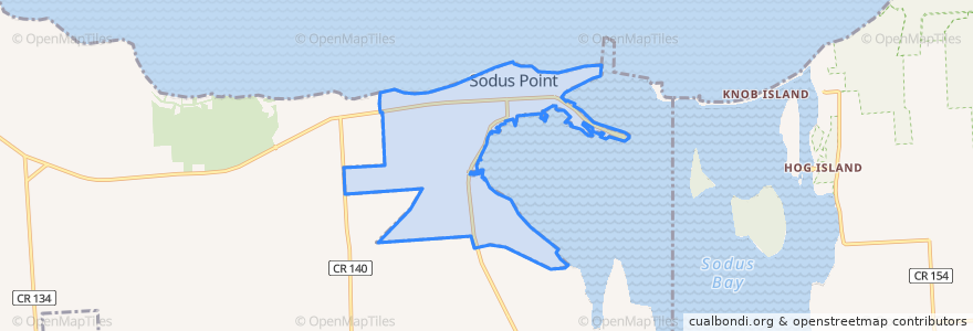 Mapa de ubicacion de Sodus Point.