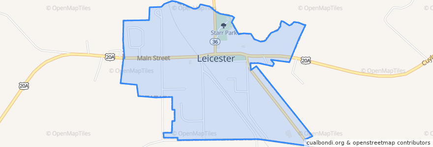 Mapa de ubicacion de Leicester.