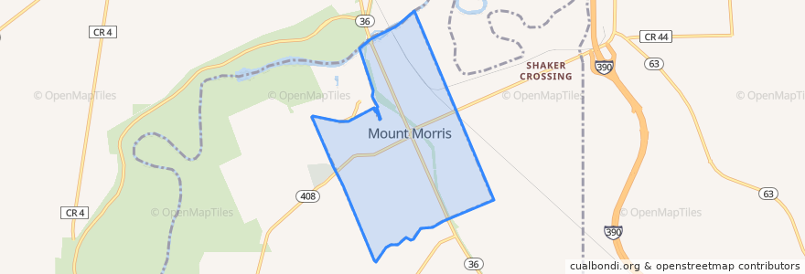 Mapa de ubicacion de Mount Morris.