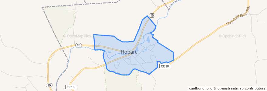 Mapa de ubicacion de Hobart.