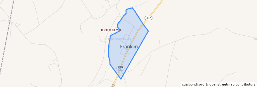 Mapa de ubicacion de Franklin.