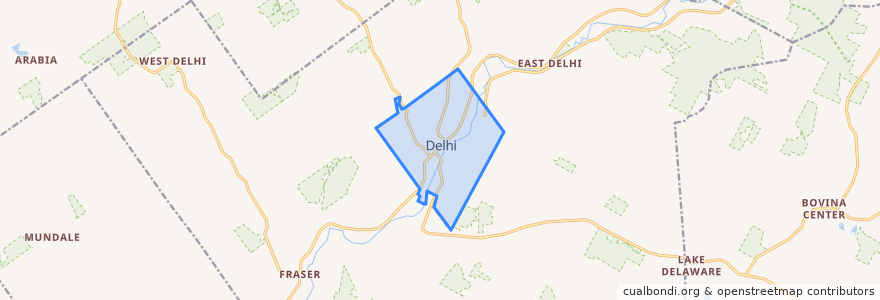 Mapa de ubicacion de Delhi.