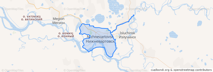 Mapa de ubicacion de городской округ Нижневартовск.